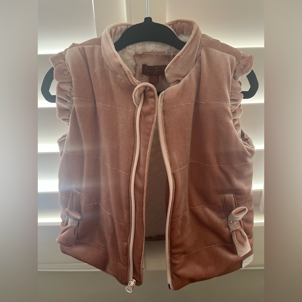 7 For All Mankind Pink Quilted Vest